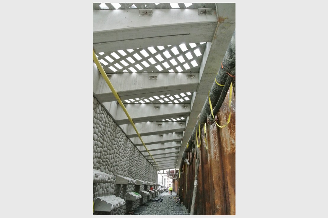 Photo shows the light penetrating surface from below, letting lots of light through to the zee panels. 